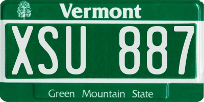 VT license plate XSU887