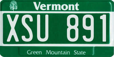VT license plate XSU891