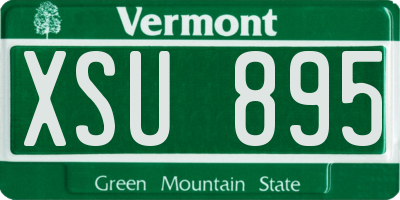 VT license plate XSU895