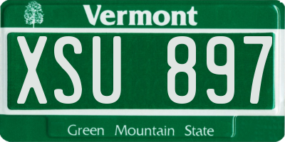 VT license plate XSU897