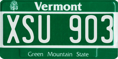 VT license plate XSU903