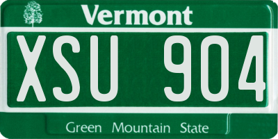 VT license plate XSU904