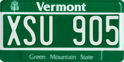 VT license plate XSU905