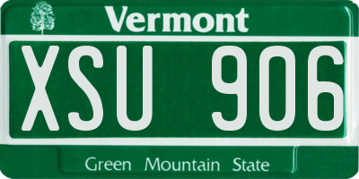 VT license plate XSU906