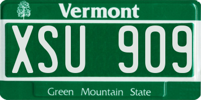 VT license plate XSU909