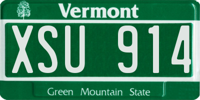 VT license plate XSU914