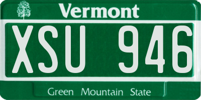 VT license plate XSU946