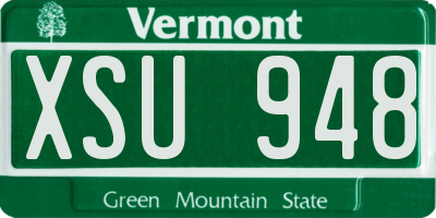 VT license plate XSU948