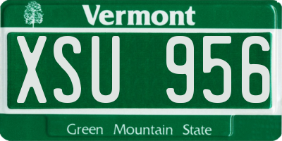 VT license plate XSU956