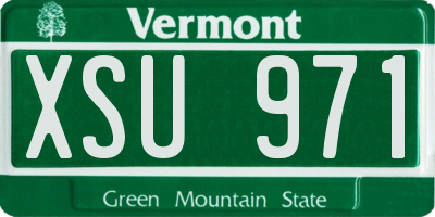 VT license plate XSU971