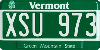 VT license plate XSU973