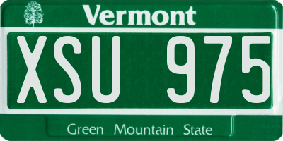 VT license plate XSU975