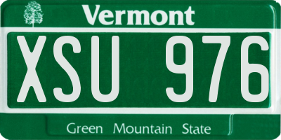 VT license plate XSU976