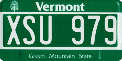 VT license plate XSU979