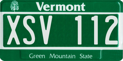 VT license plate XSV112