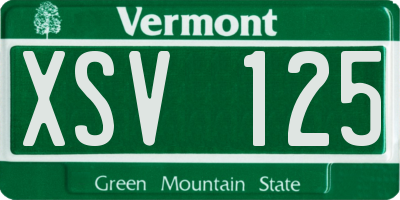 VT license plate XSV125