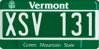 VT license plate XSV131