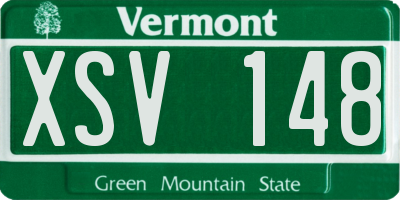 VT license plate XSV148