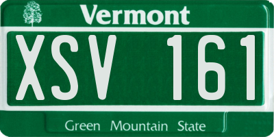 VT license plate XSV161