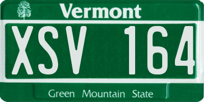 VT license plate XSV164