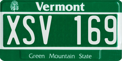 VT license plate XSV169