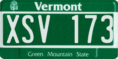 VT license plate XSV173