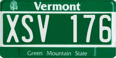 VT license plate XSV176