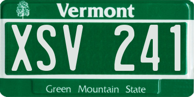 VT license plate XSV241