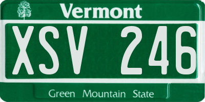 VT license plate XSV246