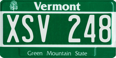 VT license plate XSV248