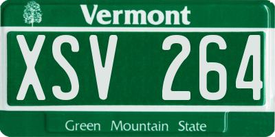VT license plate XSV264