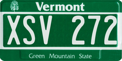 VT license plate XSV272
