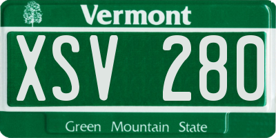 VT license plate XSV280