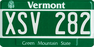VT license plate XSV282