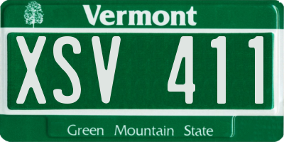 VT license plate XSV411
