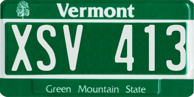 VT license plate XSV413