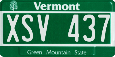 VT license plate XSV437