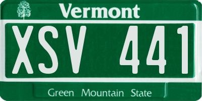 VT license plate XSV441