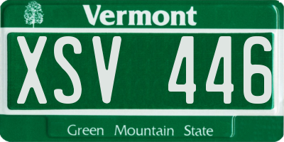 VT license plate XSV446