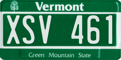 VT license plate XSV461