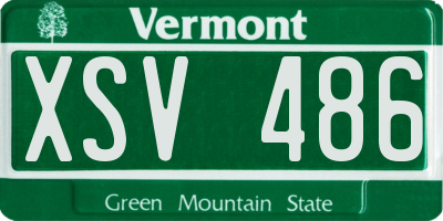 VT license plate XSV486
