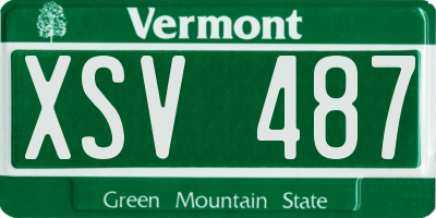 VT license plate XSV487