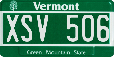 VT license plate XSV506