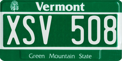 VT license plate XSV508