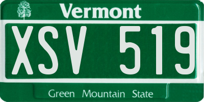VT license plate XSV519