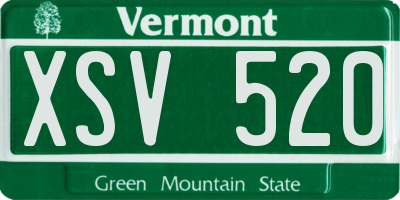 VT license plate XSV520