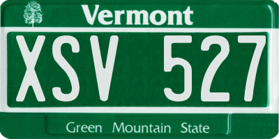 VT license plate XSV527