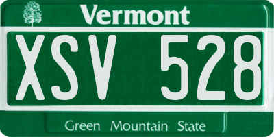 VT license plate XSV528