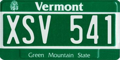 VT license plate XSV541