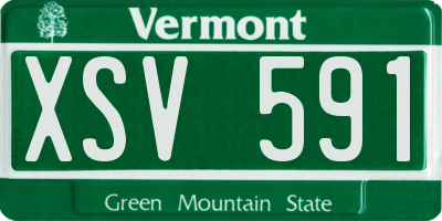 VT license plate XSV591